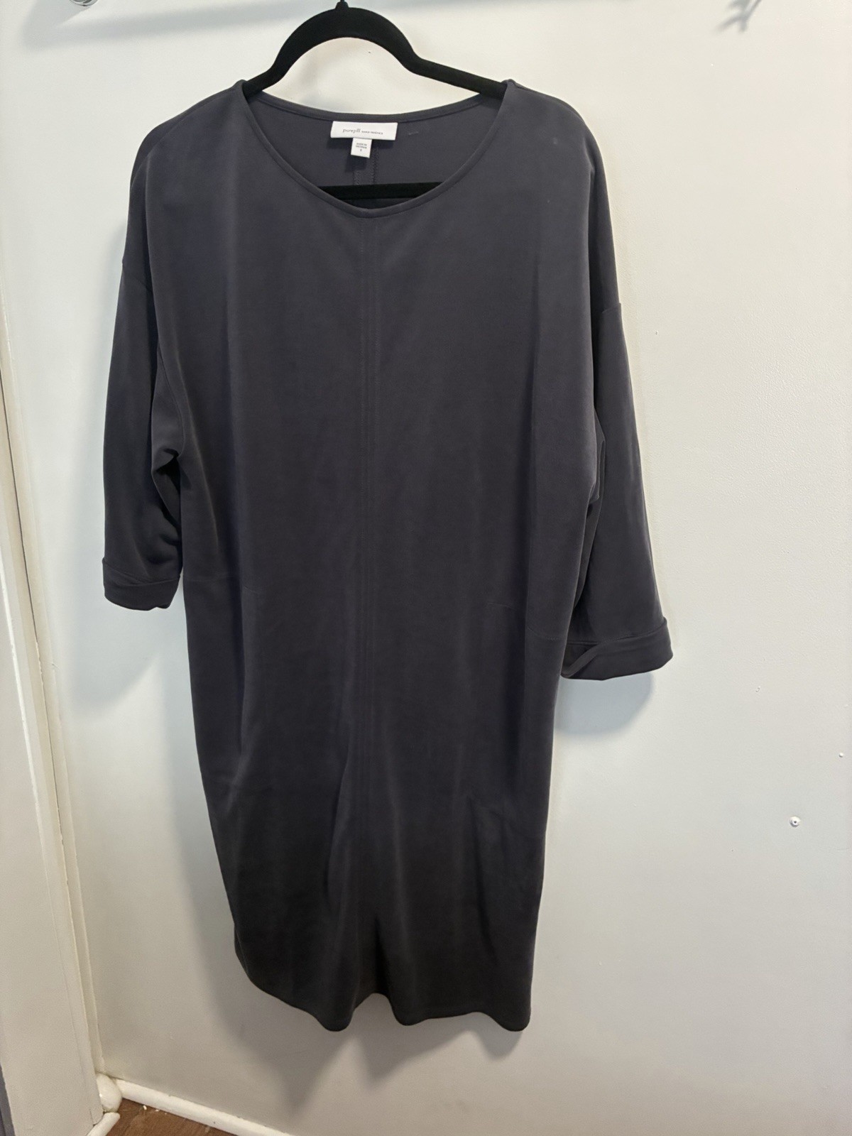 J Jill Pure Jill Sand Washed Gray Dress Size S (oversized)
