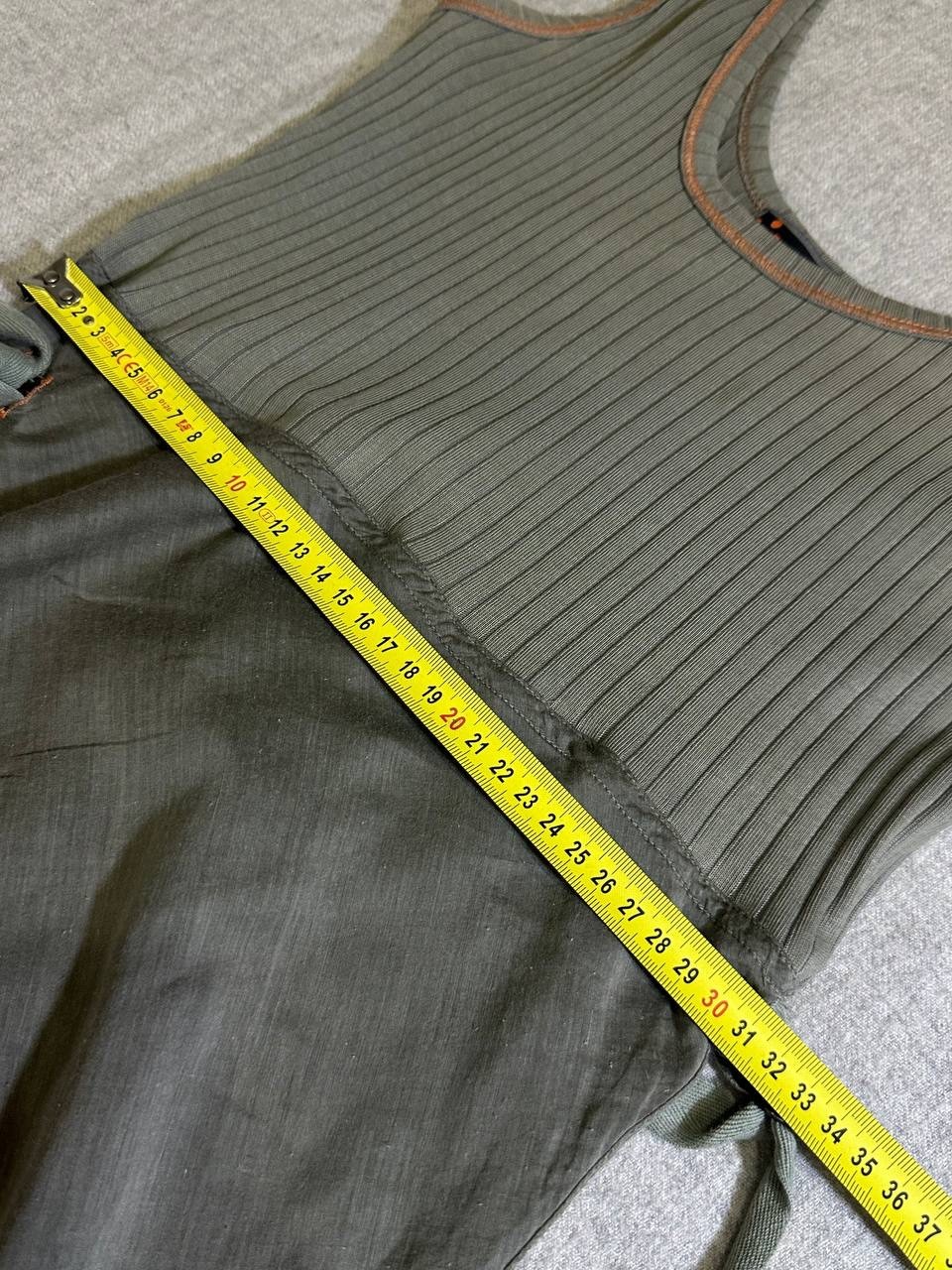 Vintage Cop Copine Silk Blend Midi Dress Khaki Green Y2K Avant Garde Archival S