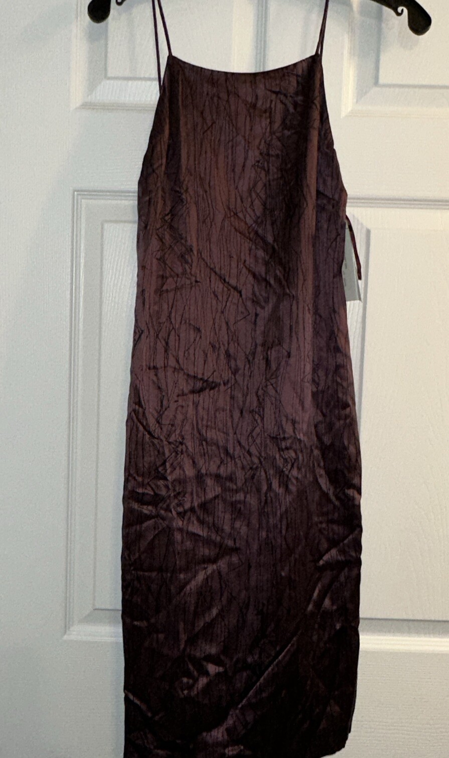 VTG CK Calvin Klein Sexy Silk Slip Dress Size 2 EU 38 Rich Mulberry Color NWT