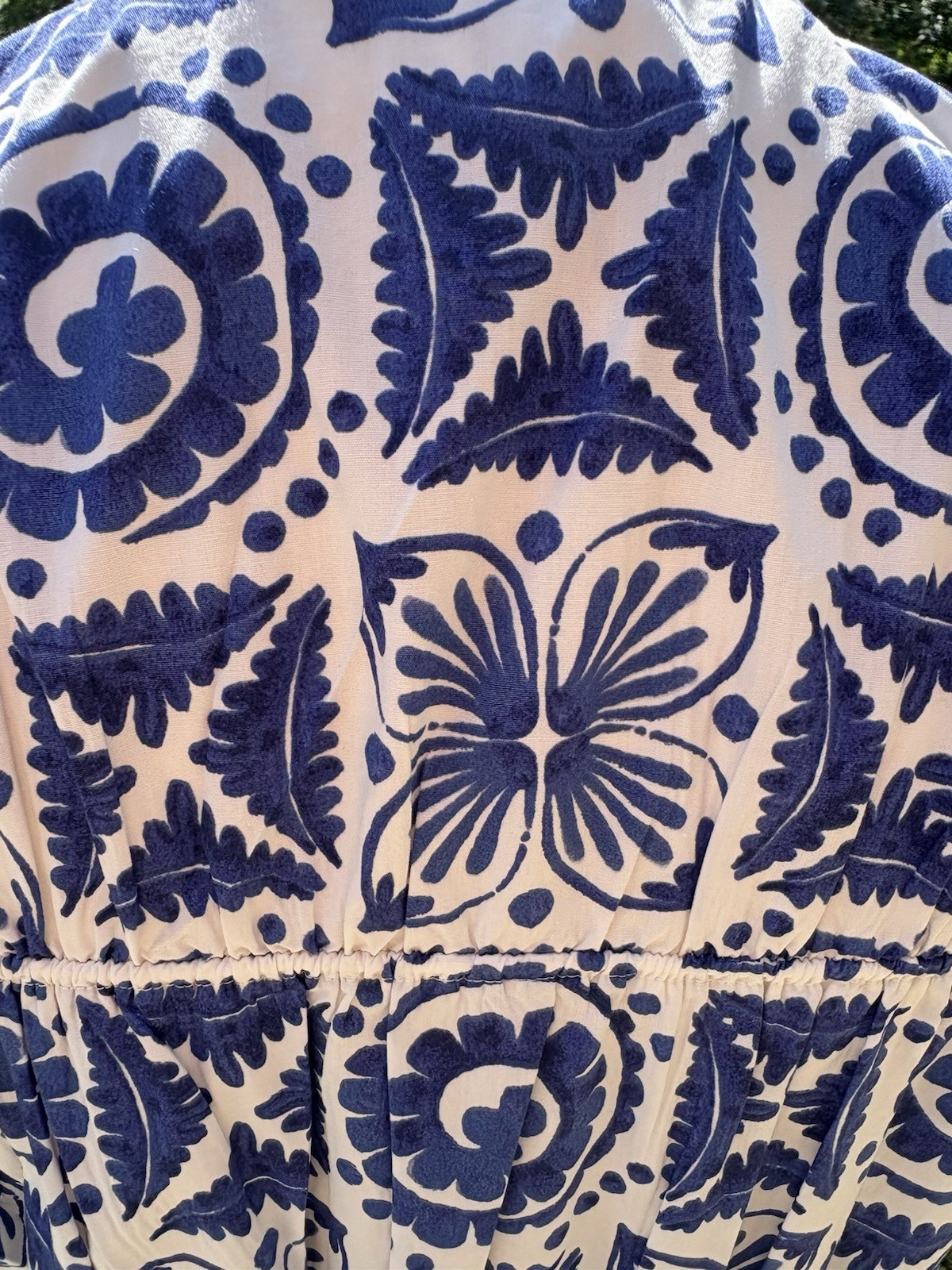 H&M Mini Flare Floral Dress Blue White Size Medium