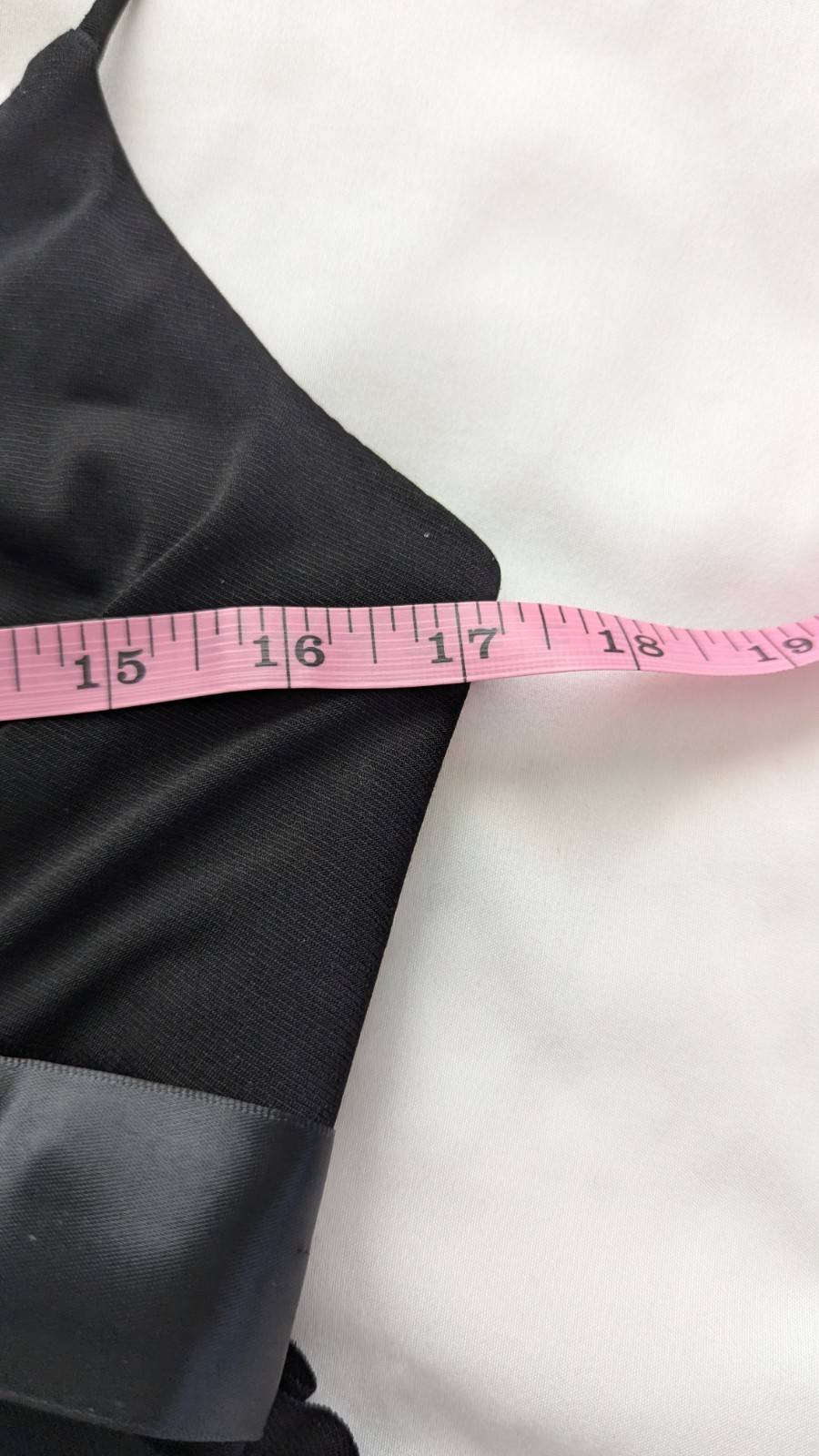 Betsy & Adam Linda Bernell Black V-Neck Bow Layered A-Line Dress 12