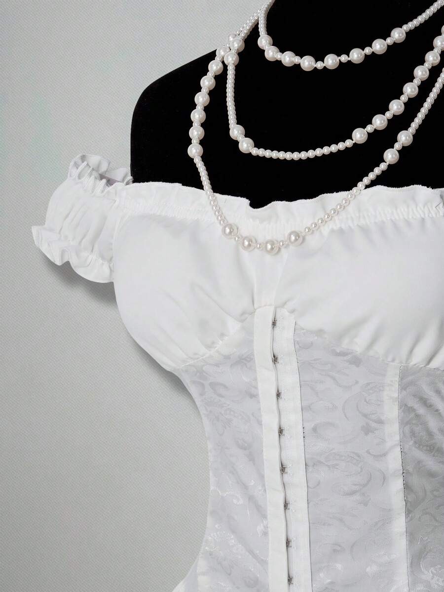 Off The Shoulder Mini Dress Lace Cold Shoulder Asymmetrical A Line Party