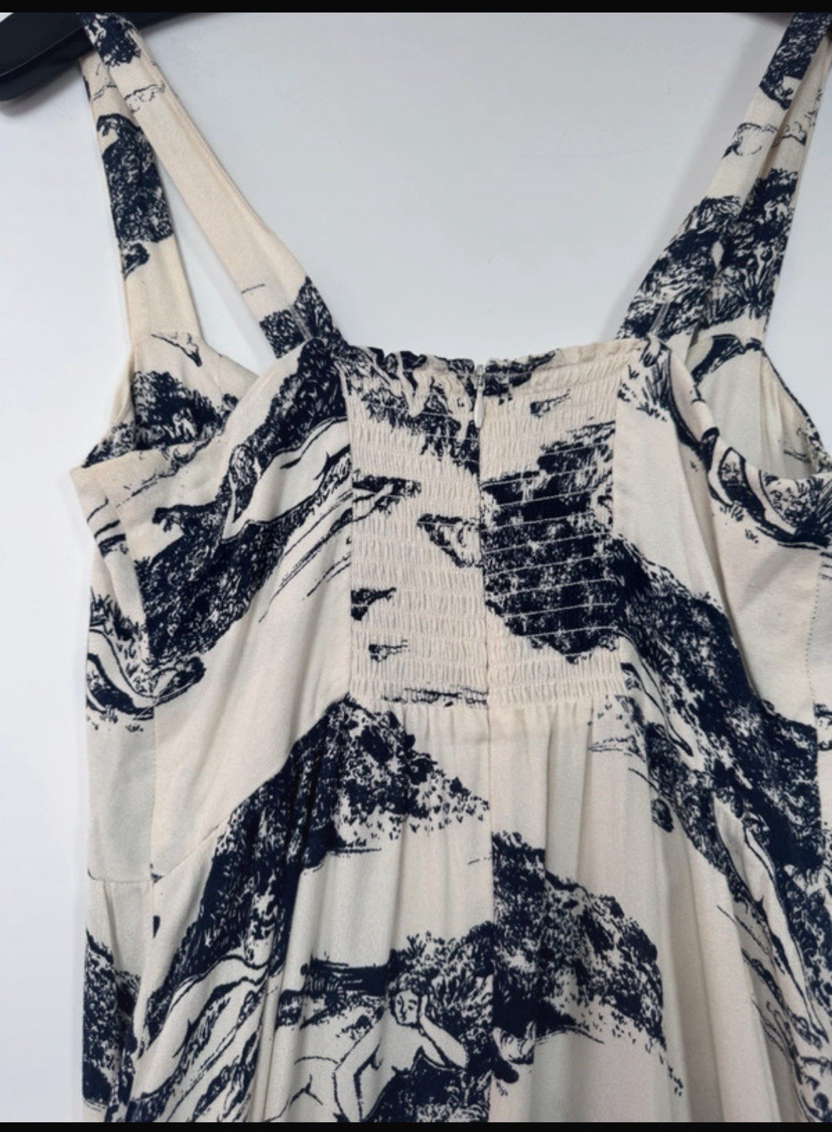 Reformation Small midi dress summer designer sun Nude Art Print vintage retro