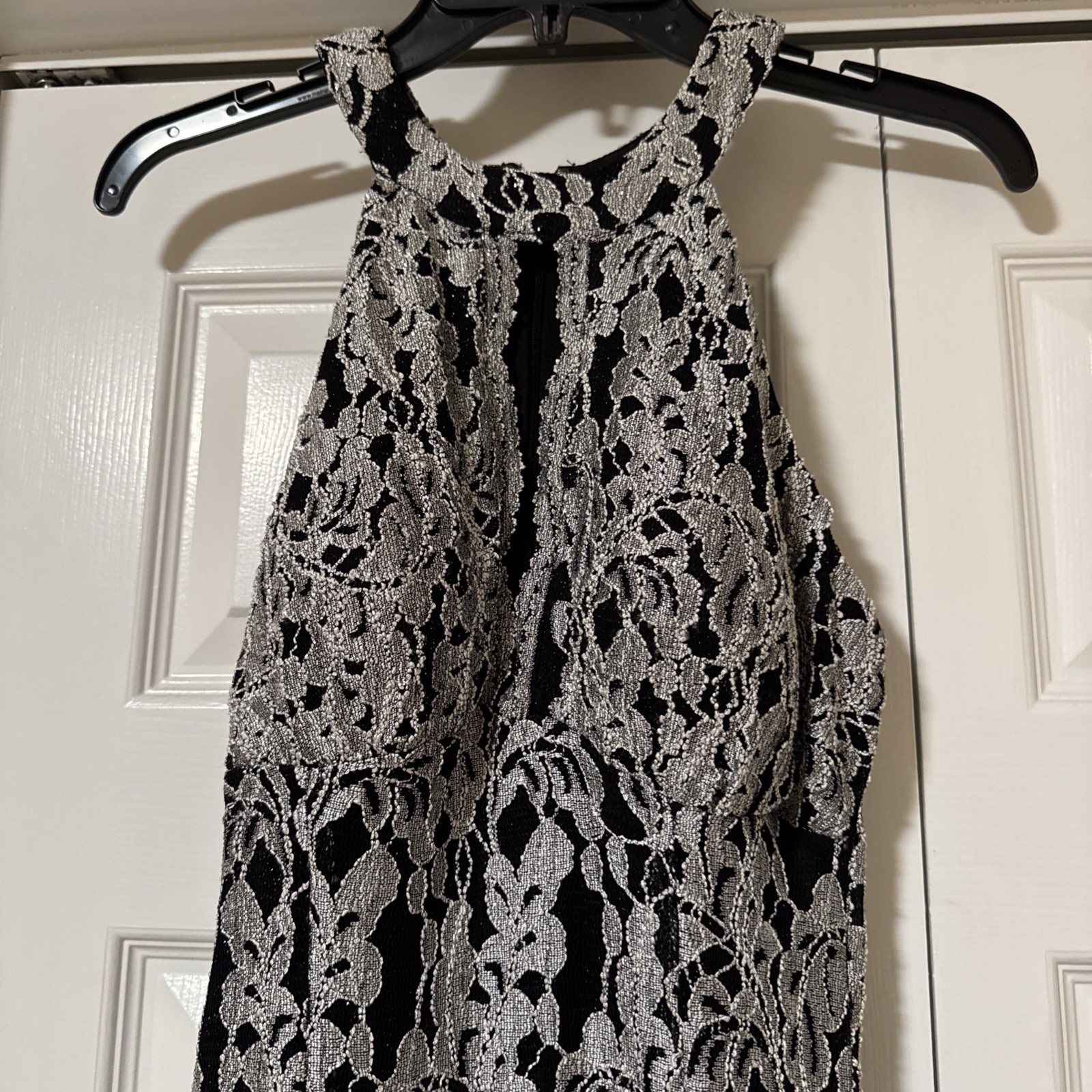 Glitter Black And Silver Nightway formal Mermaid dress Size 8