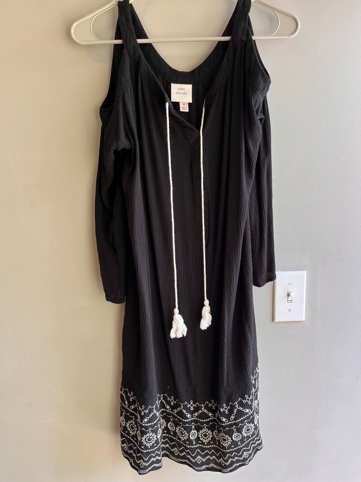Knox Rose Boho Open Shoulder Beach Dress