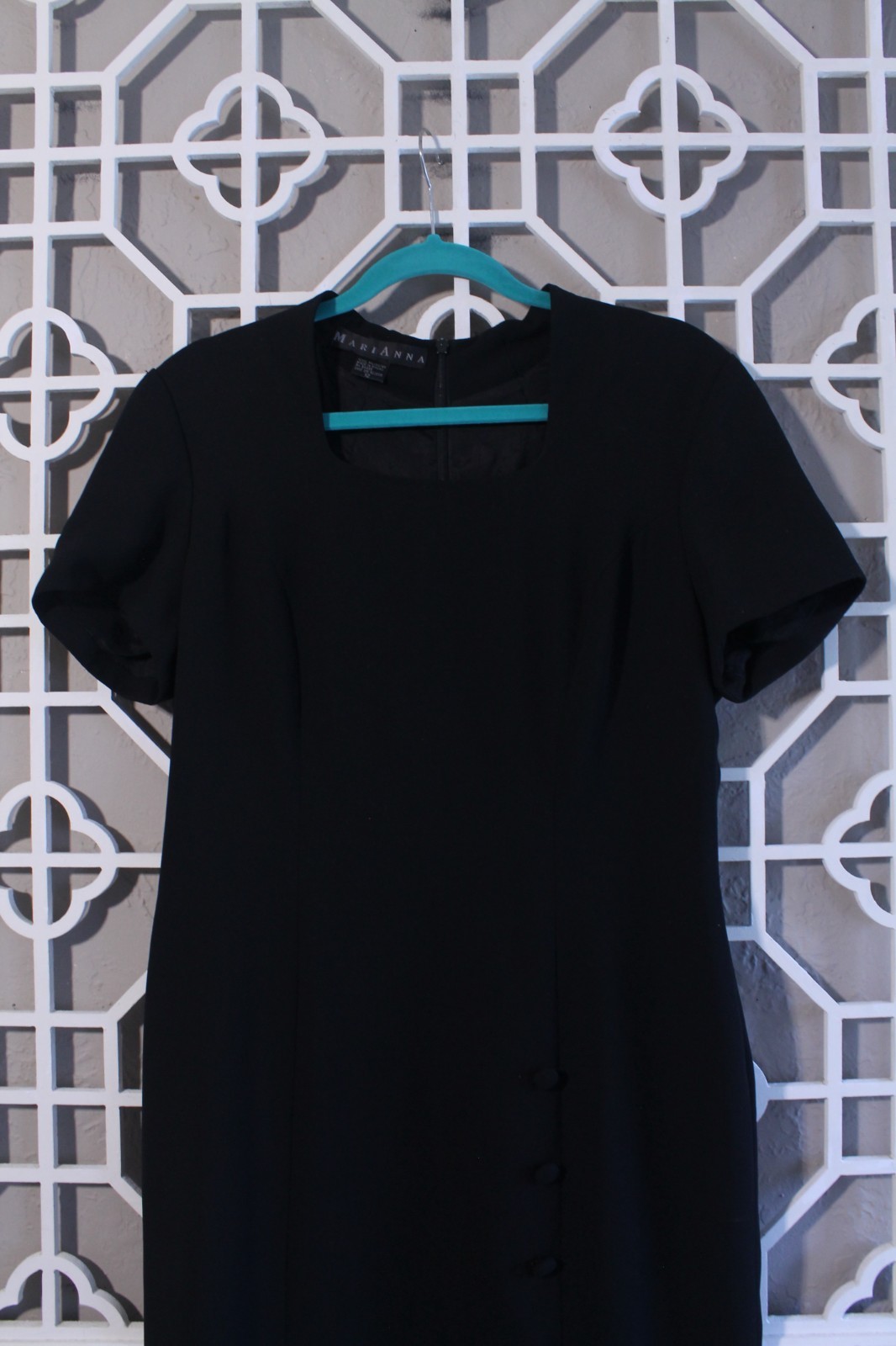 MariAnna Dress Womens 12 Black Casual Lightweight Back Zip 100% Polyester Ladies