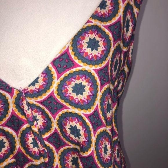 Tiare Dress Womens One Size Pink Gray Hawaii Elastic Waist Straps High Low Aloha