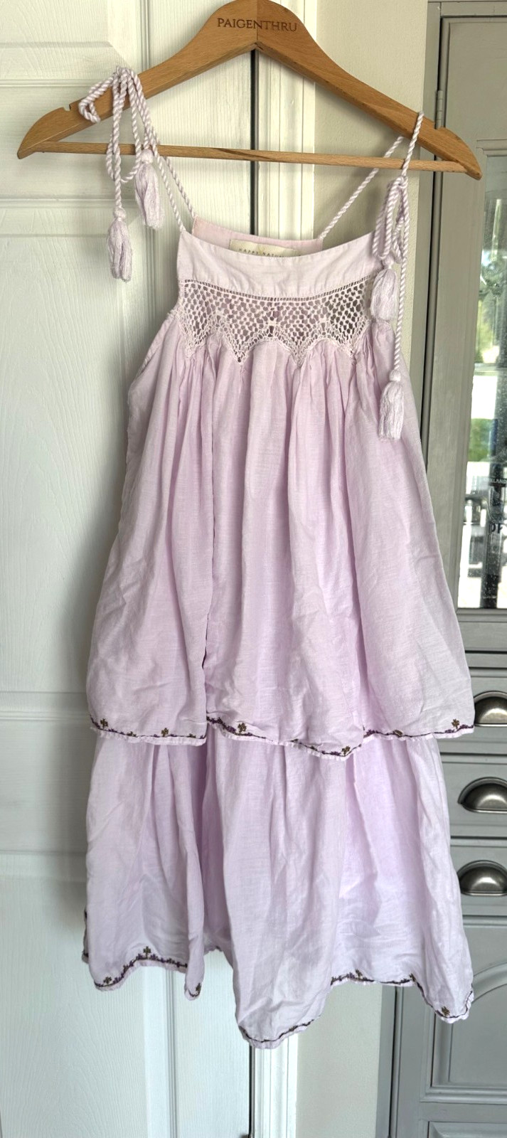 Happy x Nature Women’s Small Lavender Midi Sundress Cotton Boho Festival