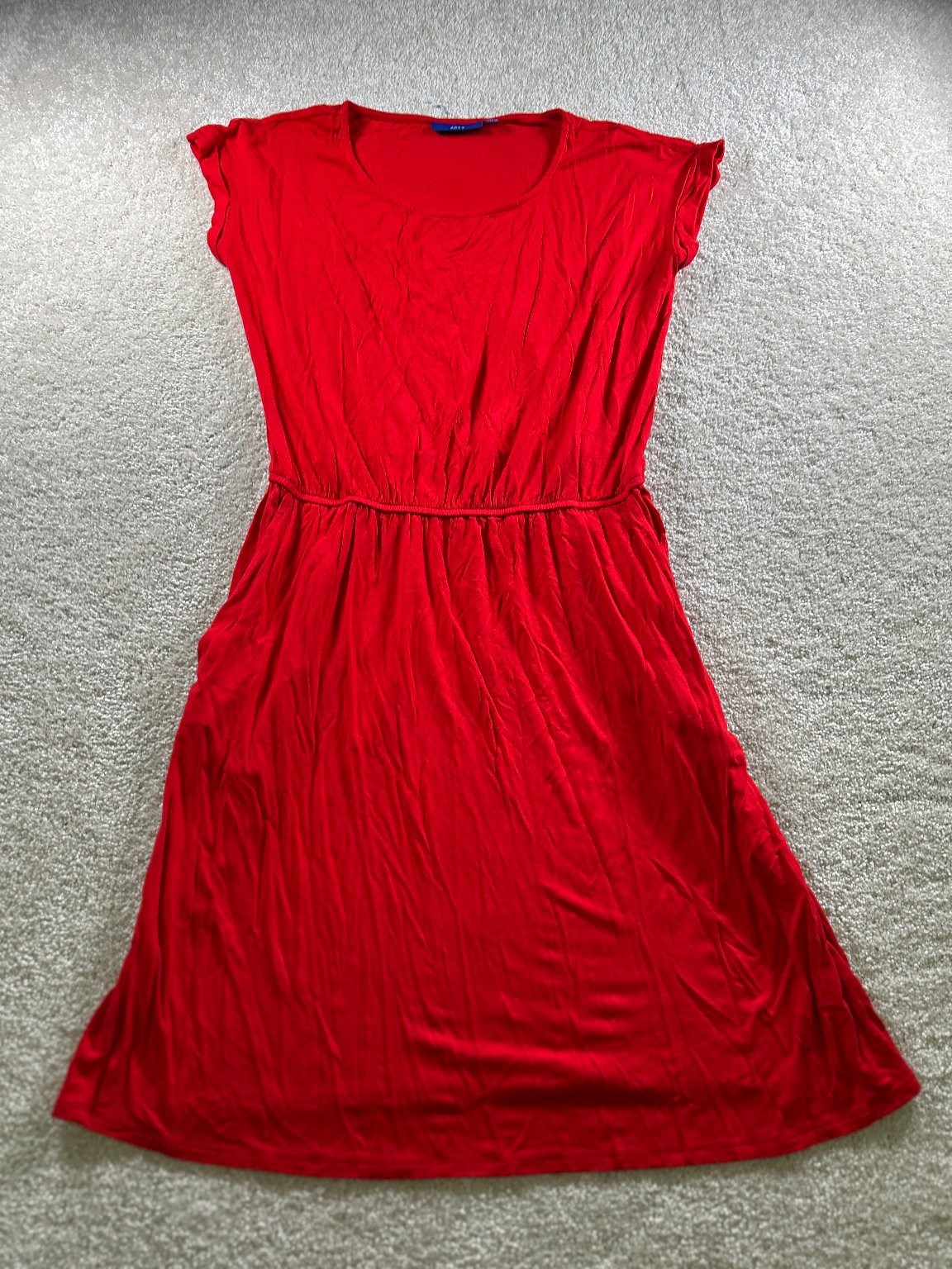 Apt.9 Women’s Red Small Dress Rayon Spandex Cap Sleeve Casual