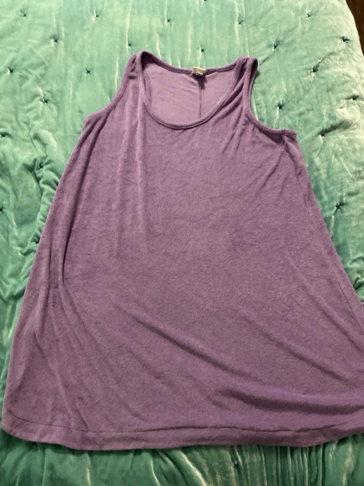 A New Day Women’s Terry Tunic Tank Dress Purple New Size 1X Plus