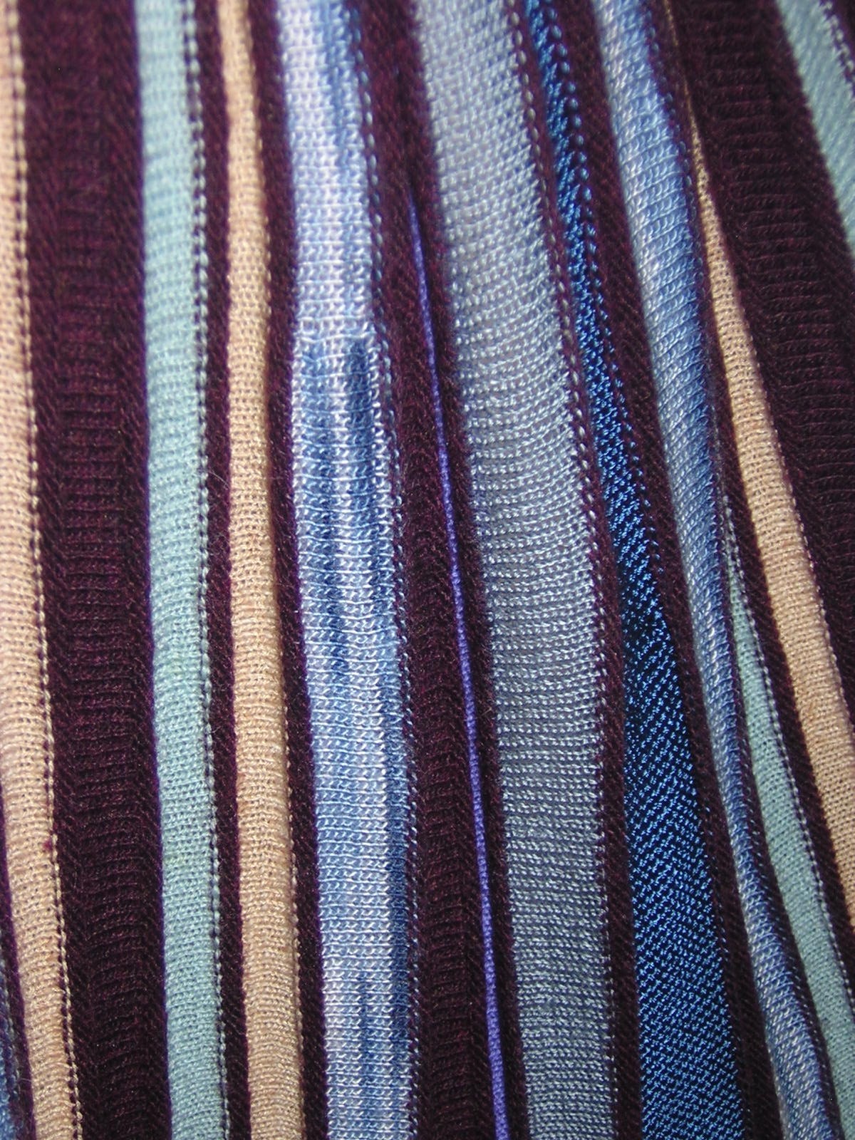 Women’s UNIQUE Blue Brown Cream STRIPED CUT FABRIC Cotton Blend DRESS S/M