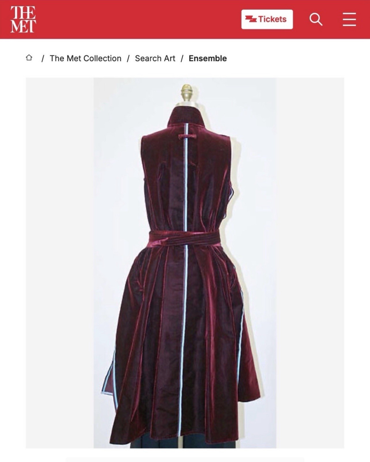 Jean Paul Gaultier Fall 1994 ‘Le Grand Voyage’ Cheongsam Wrap Dress Vintage