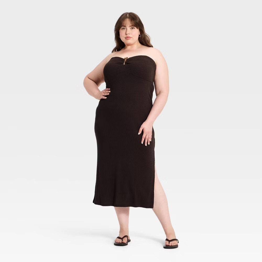 Women Textured Knit Maxi Dress – A New Day M