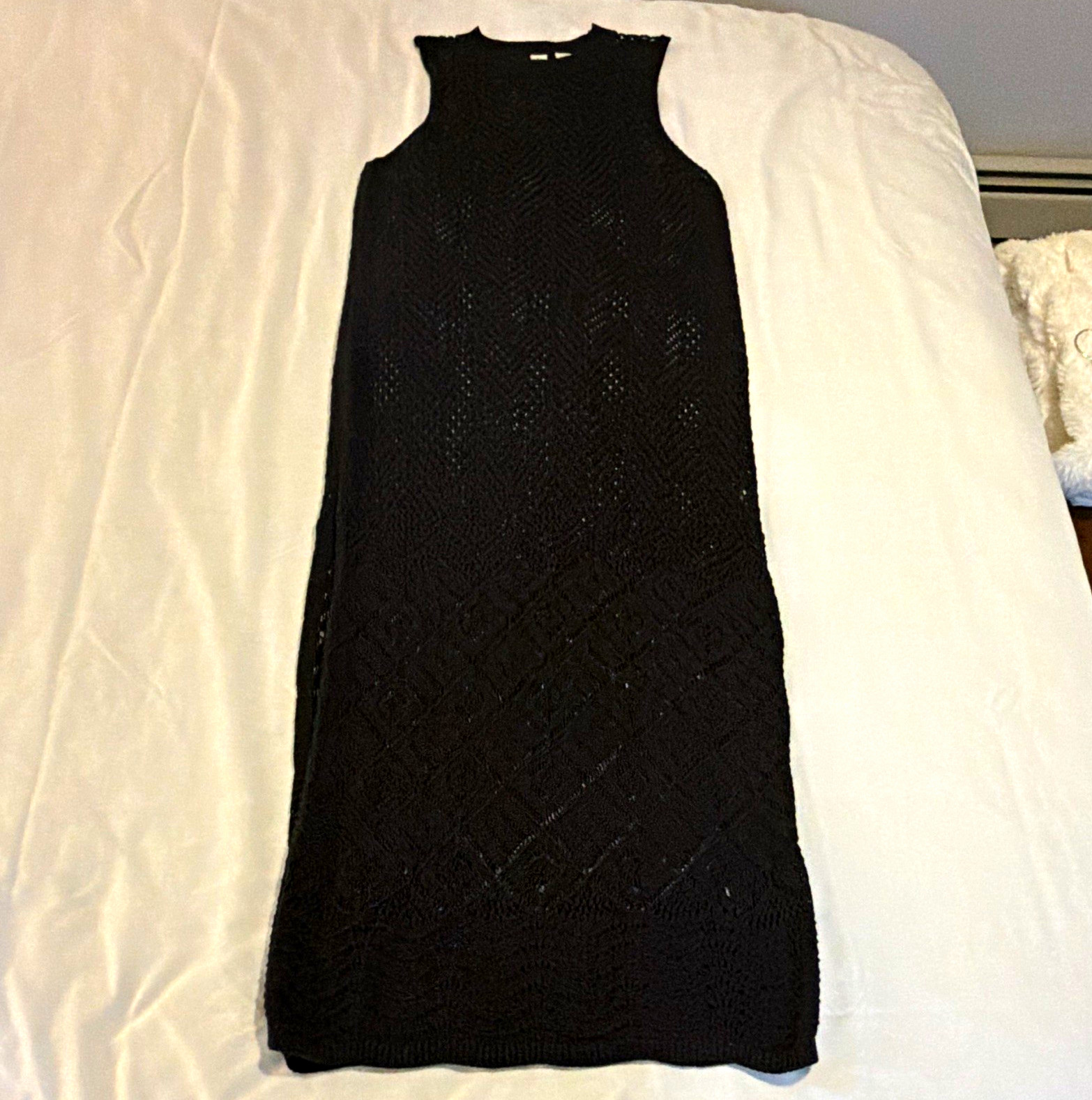 Joie Black Dress/Cover-up Sweater Knit Sleeveless M