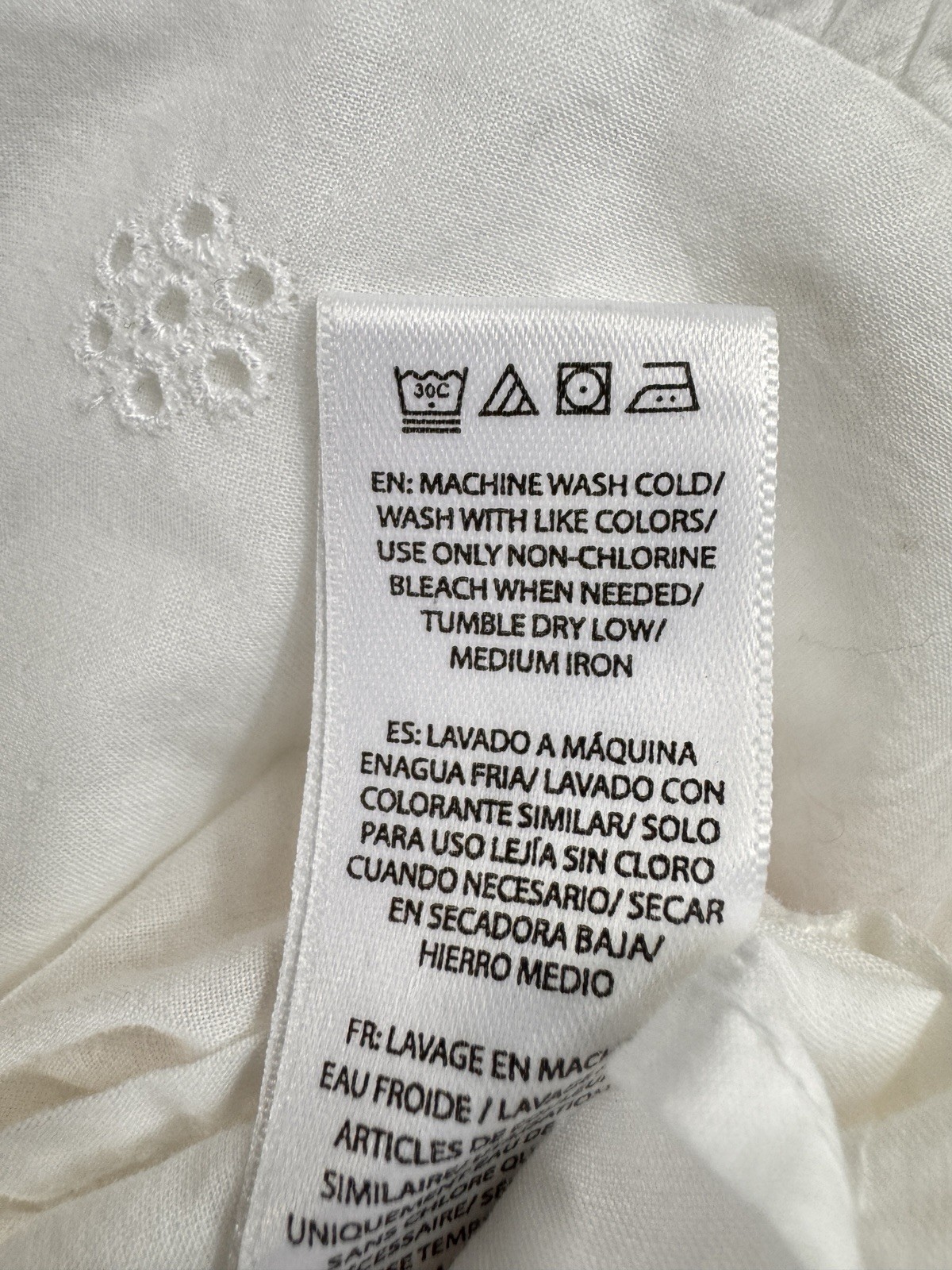 Beach Lunch Lounge Size Large Dress White Tiered Sun Eyelet Coastal Cottage