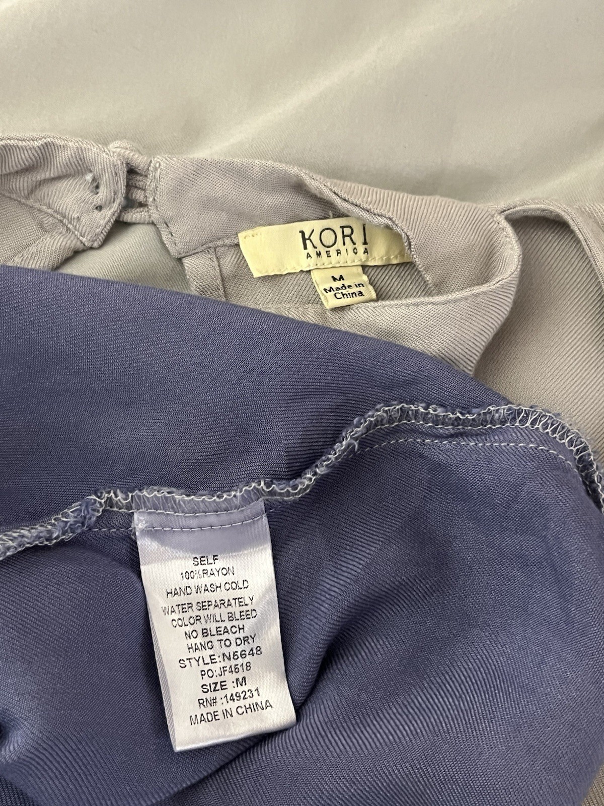 Kori Grey Purple Ombre Size Medium Dress V-Neck Choker Neckline Asymmetric Hem
