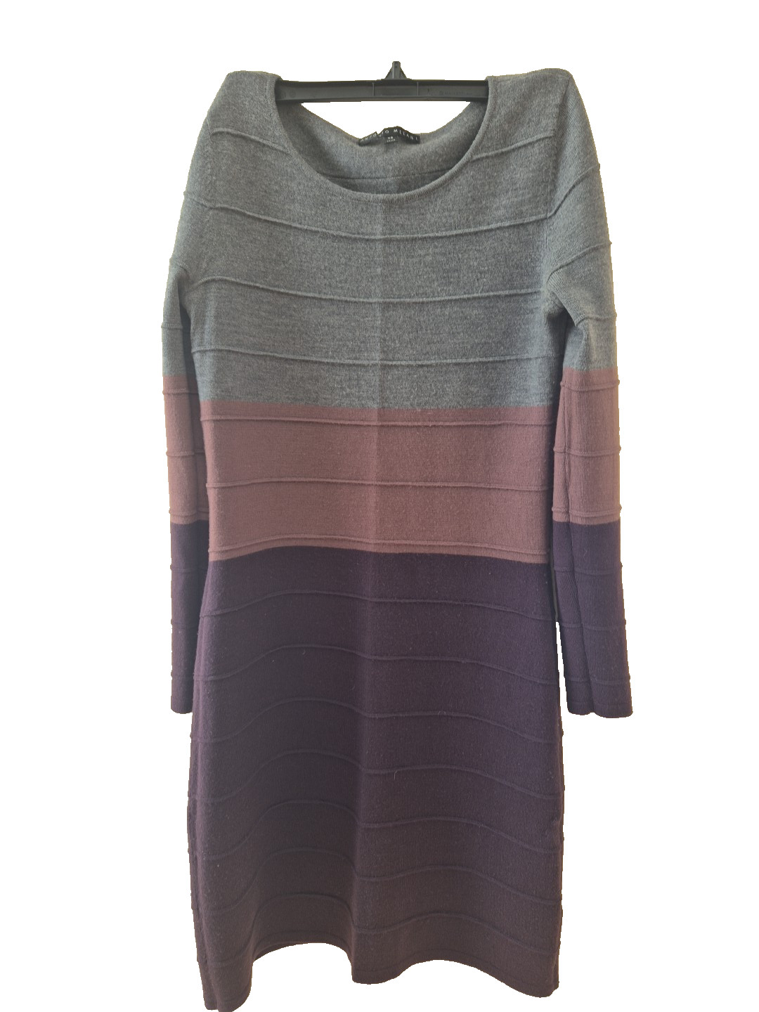 Wool 100 % Knit Dress Grey Size XS Length 34 Inches Width Chest 32