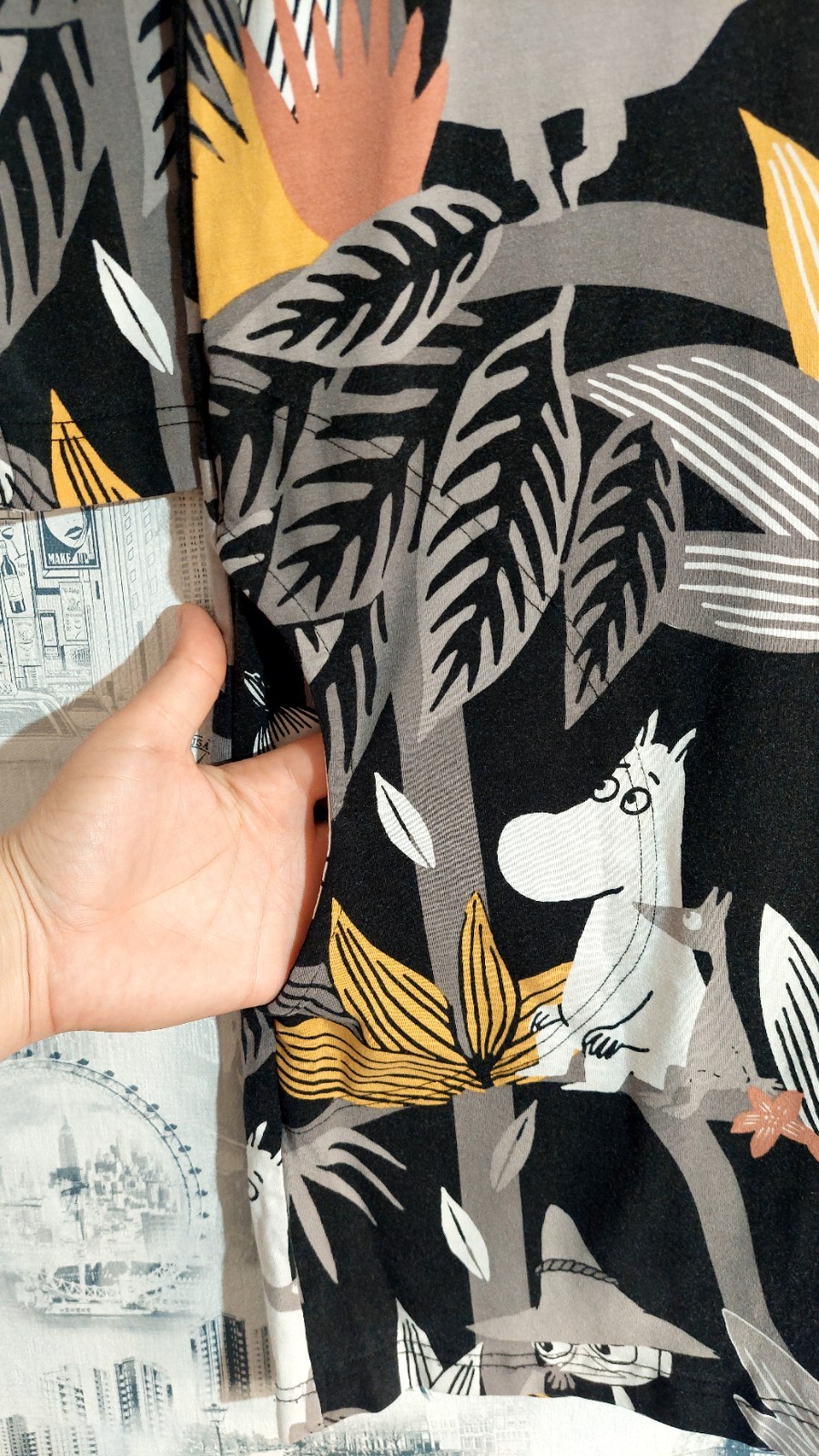 Moomin by Martinex Tunic Dress S Black Tunic Pattern Pockets Little My Finland