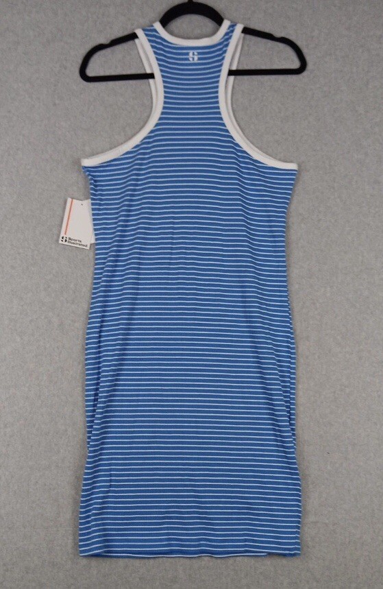 Sports Illustrated Women’s Size Large Athletic Tank Dress Racer Back Stripes NWT