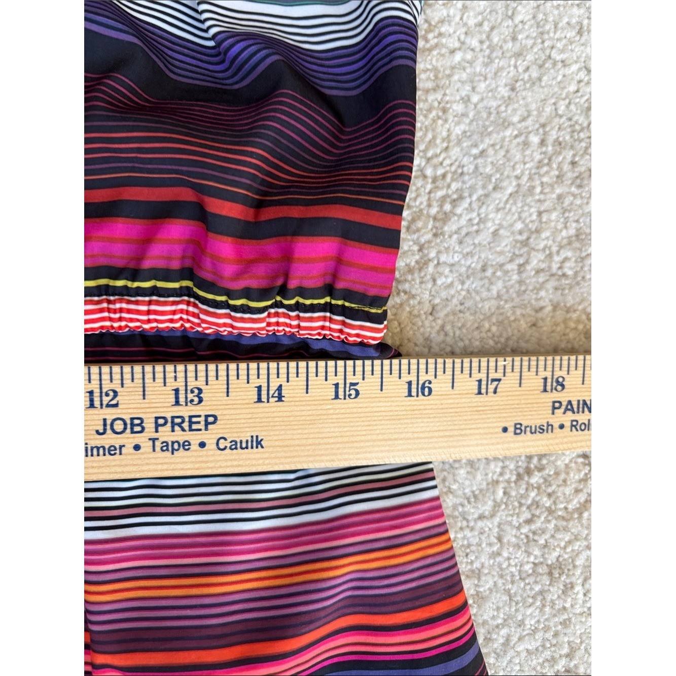 Athleta Havana Striped Midi Dress Travel Wanderluxe Fabric Lightweight Medium