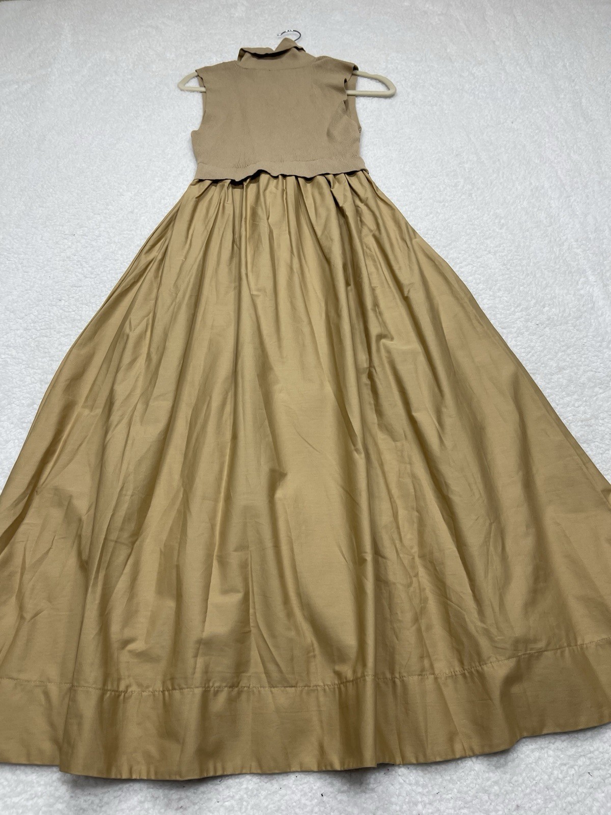 Anthropologie Dress Brown Thea Polo Collar Sleeveless Preppy Boho Medium NWT