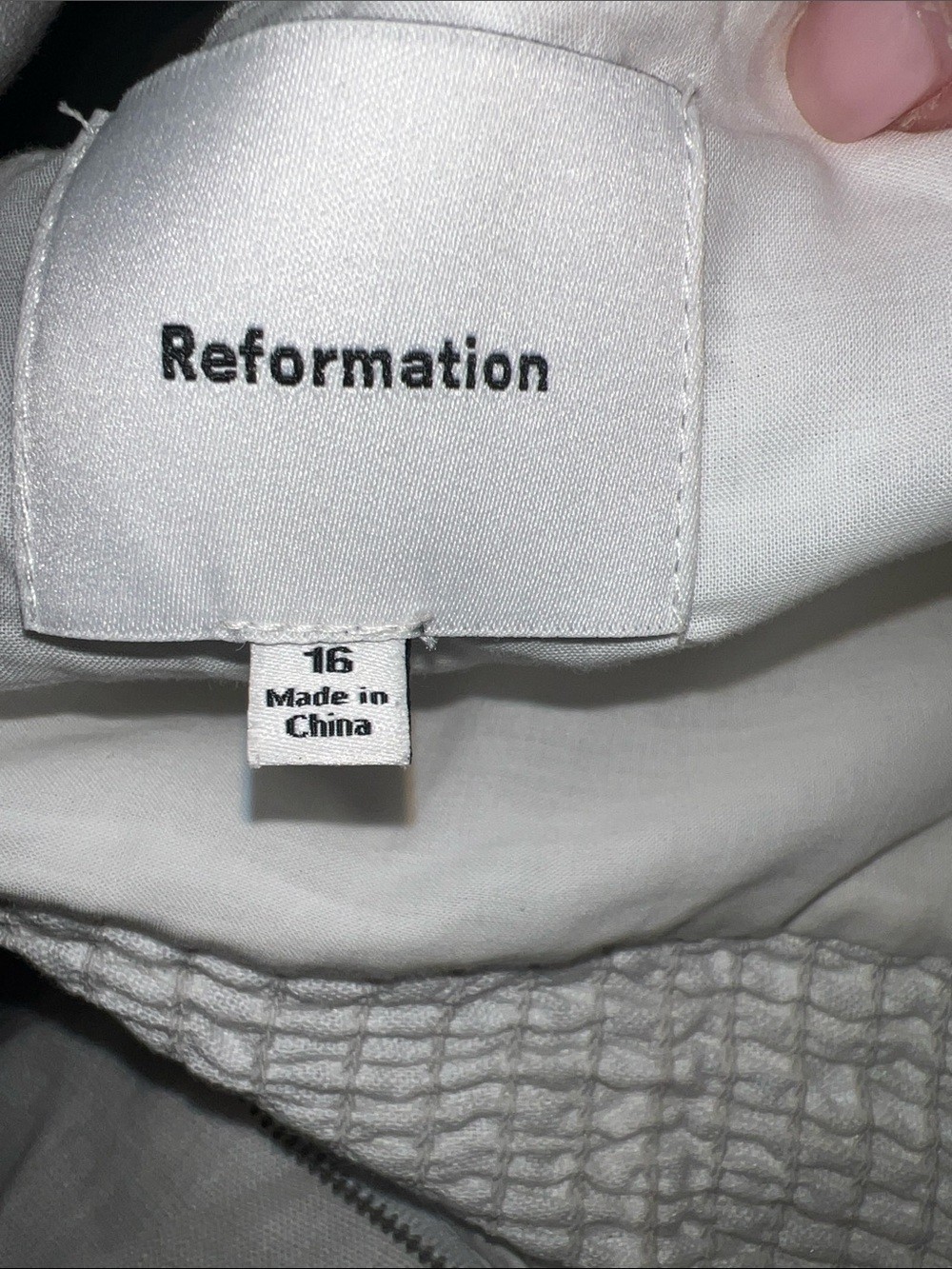 Reformation White Square-Neck Midi Dress Gathered Skirt Balia Linen Dress 16