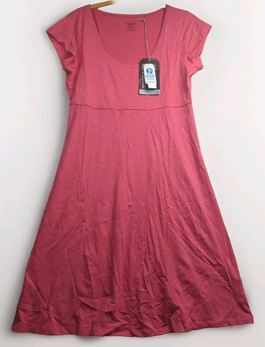 Toad & Co Nena Scoop Neck Dress In Sorbet Size S Fit Flare Organic Comfortable