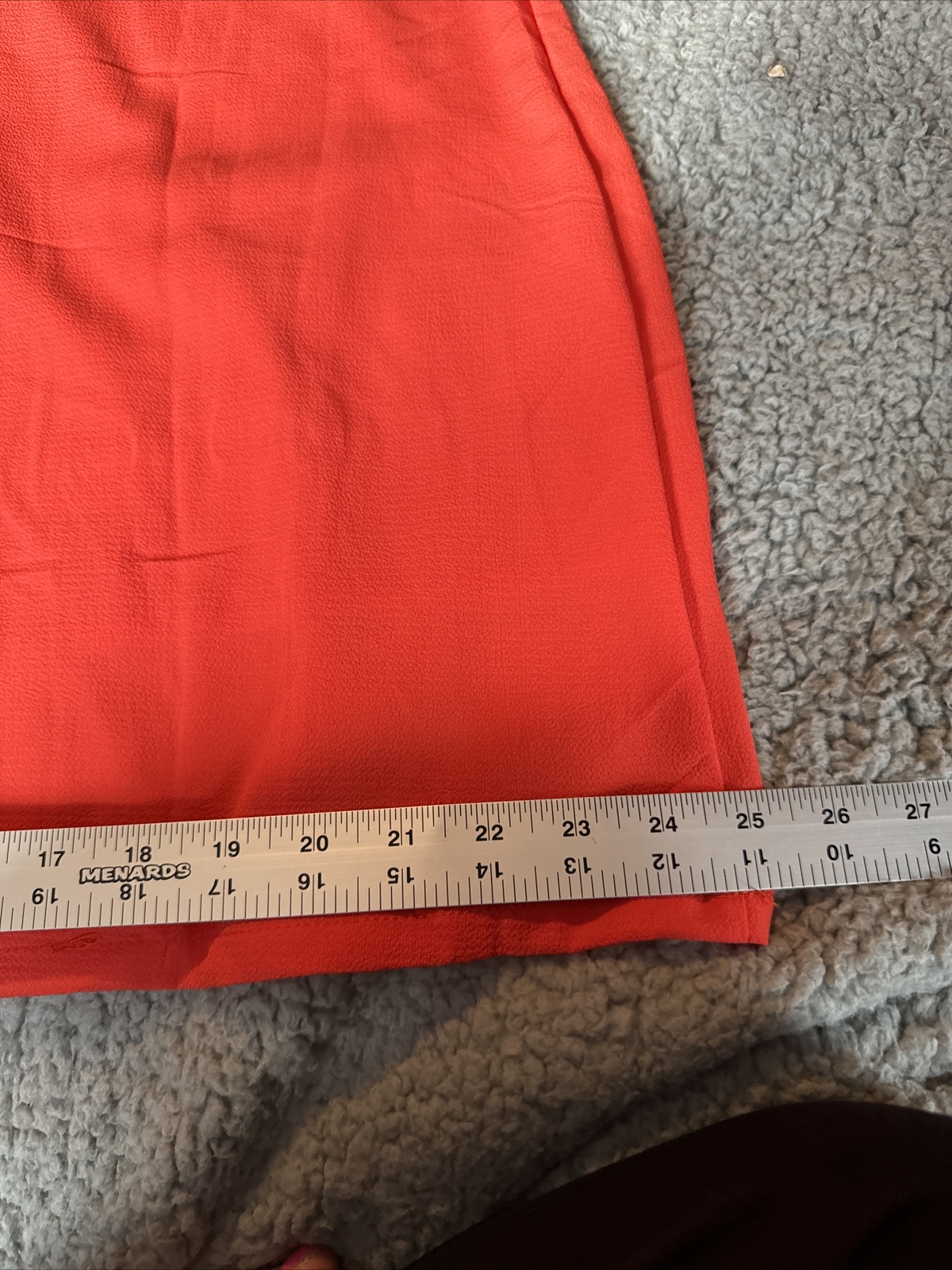 V-Neck Orange Bell Sleeve Shift Dress Mini Dress Sz XL By Belongsci