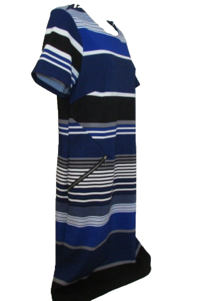 I LE New York Women’s Royal Blue White and Black Dress size 10