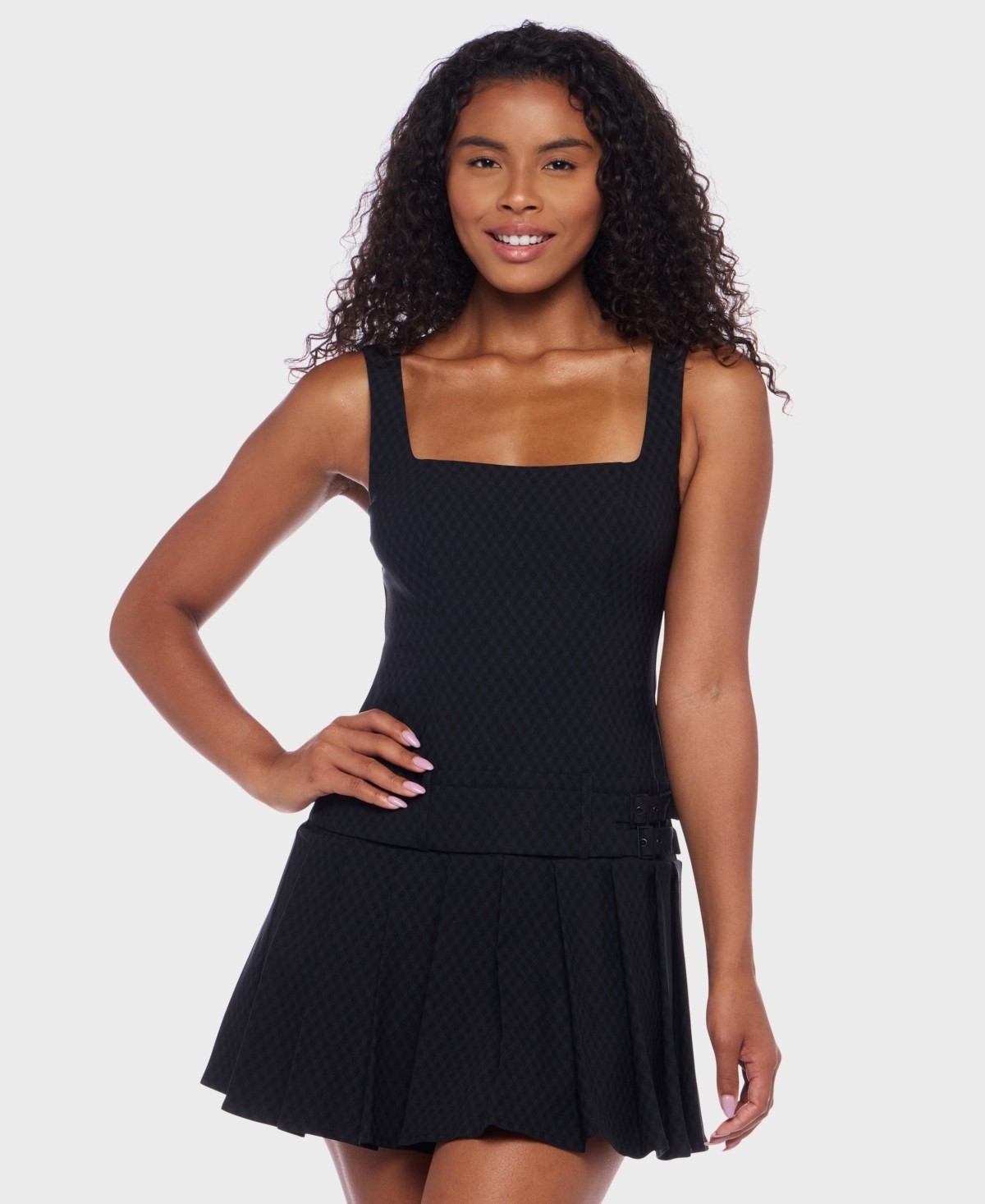 B Darlin Juniors’ Pleated Drop Waist Dress – Black Size 13/14 NWT