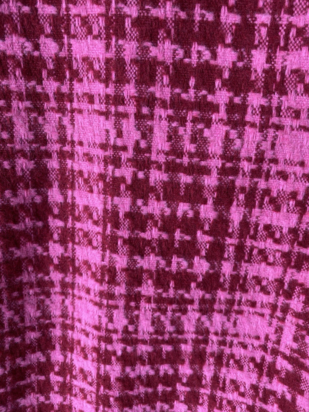NWT Sleeveless Tweed Jumper Dress Pink And Maroon Ladies On 34th Size 10 Lined