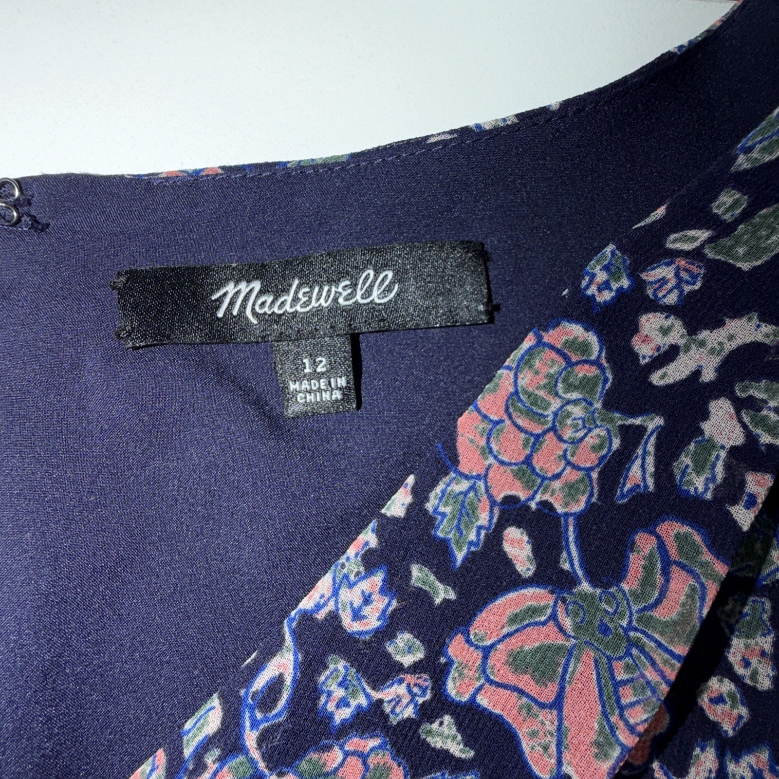 Madewell Orchard Flutter Sleeve Dress Floral Knee Length Women size 12 Boho