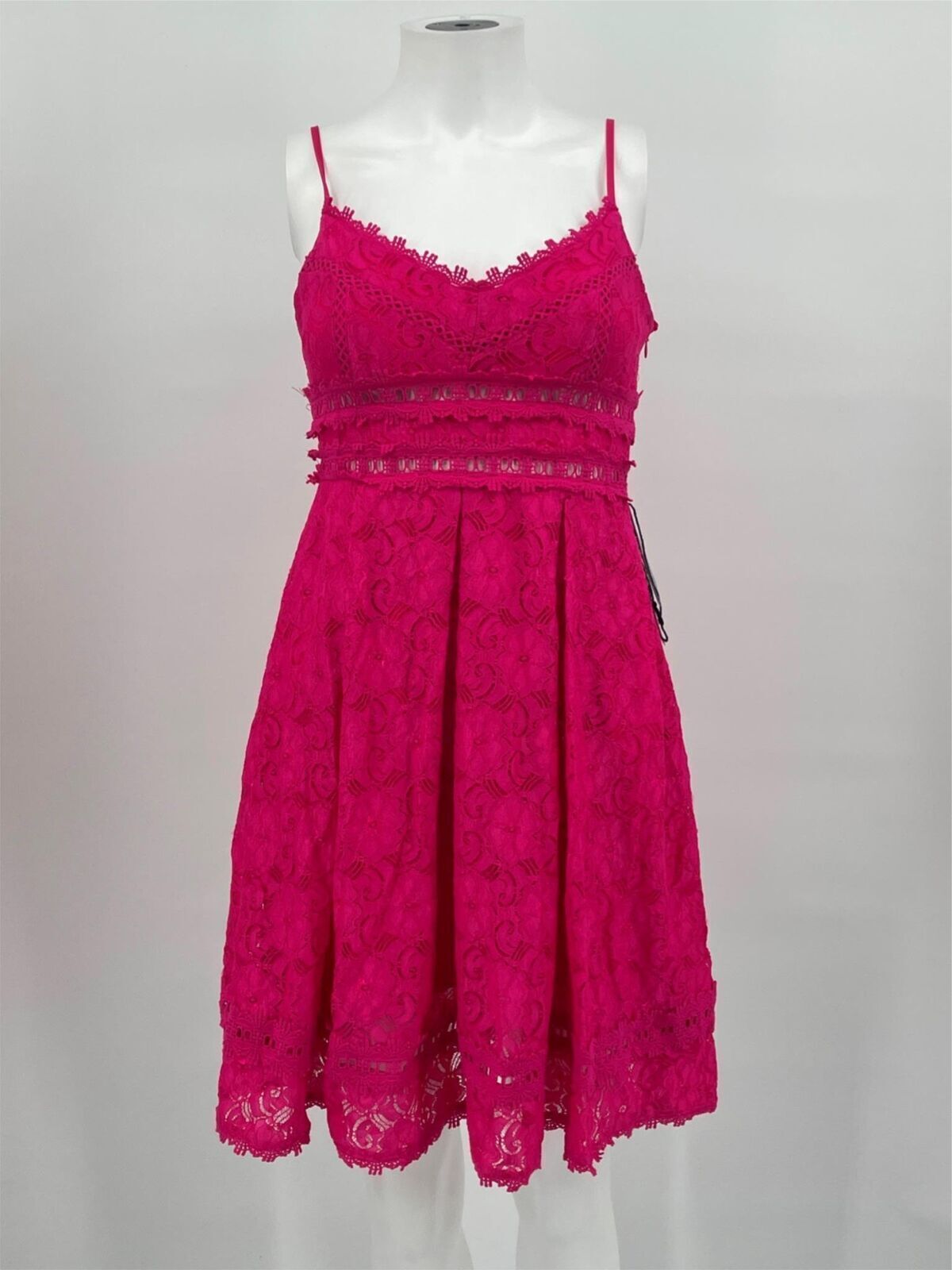 NSR Dress Magenta Floral Lace Mini Women’s Sz XS NEW NWT N129