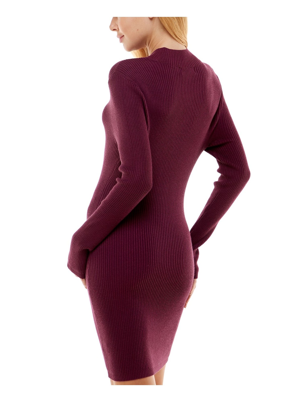 NO COMMENT Womens Sweater Short Dress Purple Chain Unlined Juniors S