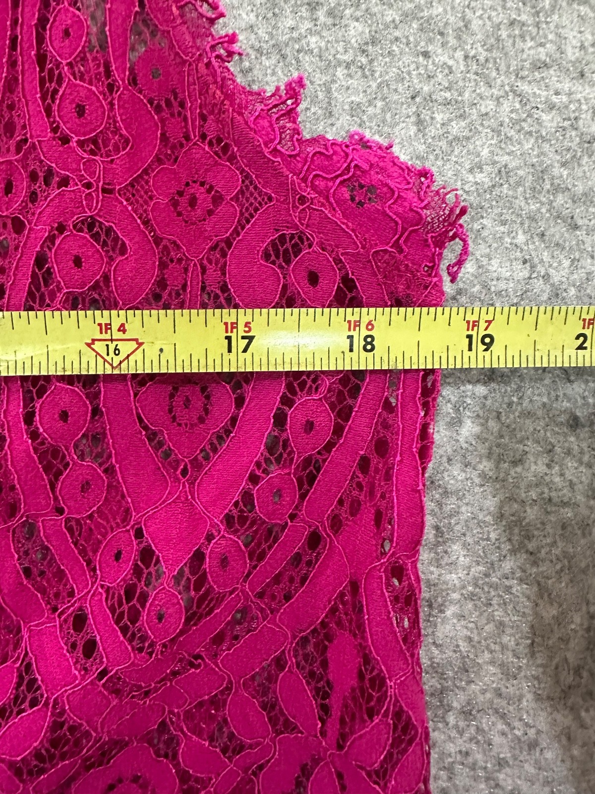 Free People Dress Size M Magenta Lace Sleeveless Unlined