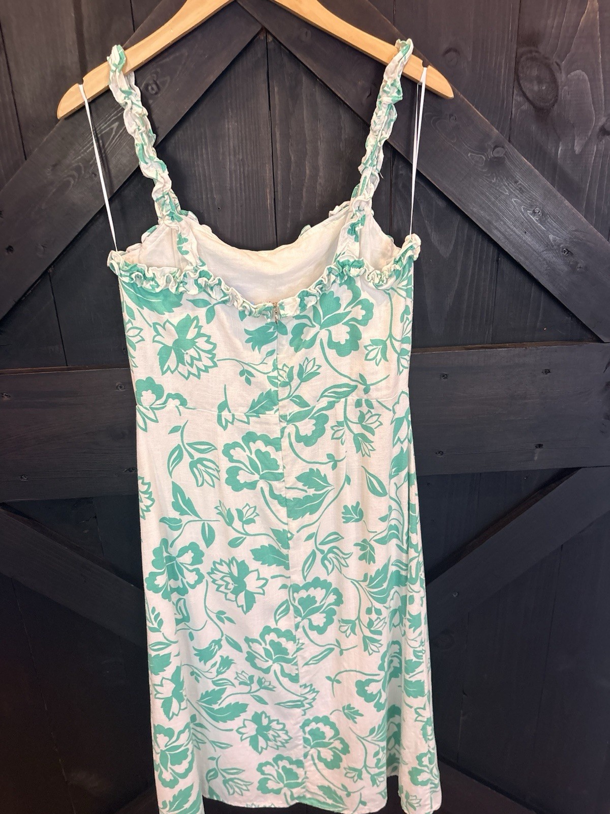 DRAPER JAMES RSVP Floral Linen Blend Midi Dress Sz 10 Spring Summer Cottagecore