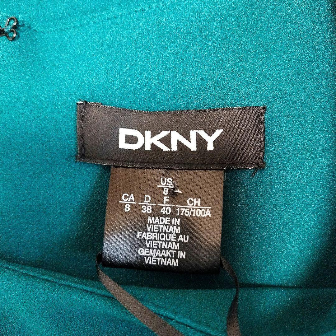 DKNY Three-quarter Sleeve Dress in Turquoise Green Size USA 8 Dry Clean Only NWT