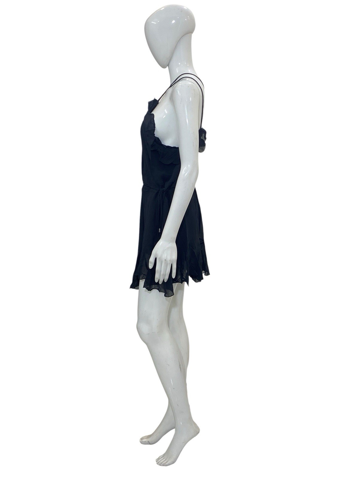 Isabel Marant Etoile Women’s Betty Spaghetti Strap Ruffle Short Mini Dress S 34