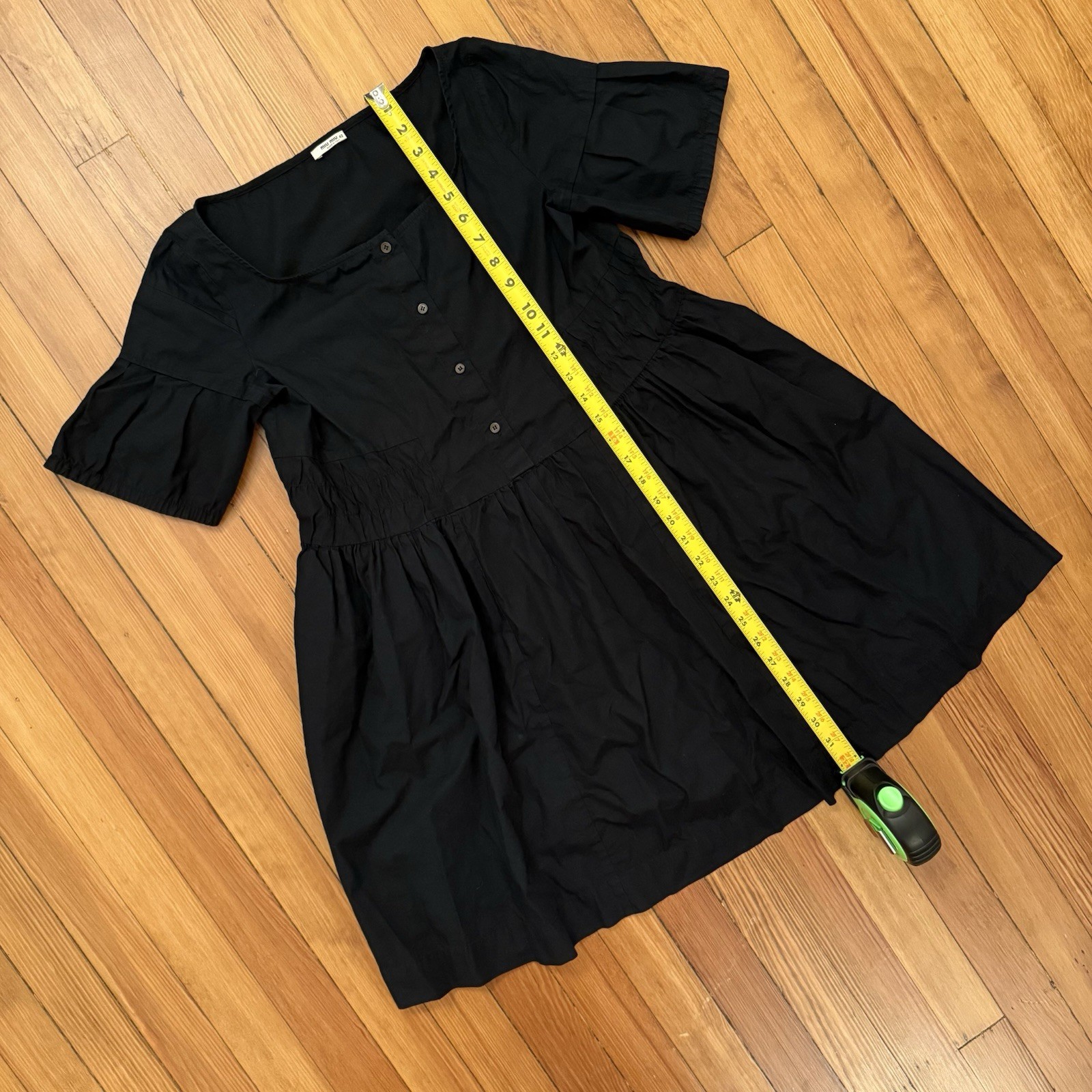 MIU MIU Black Dress Made In Italy Size 42 Cotton