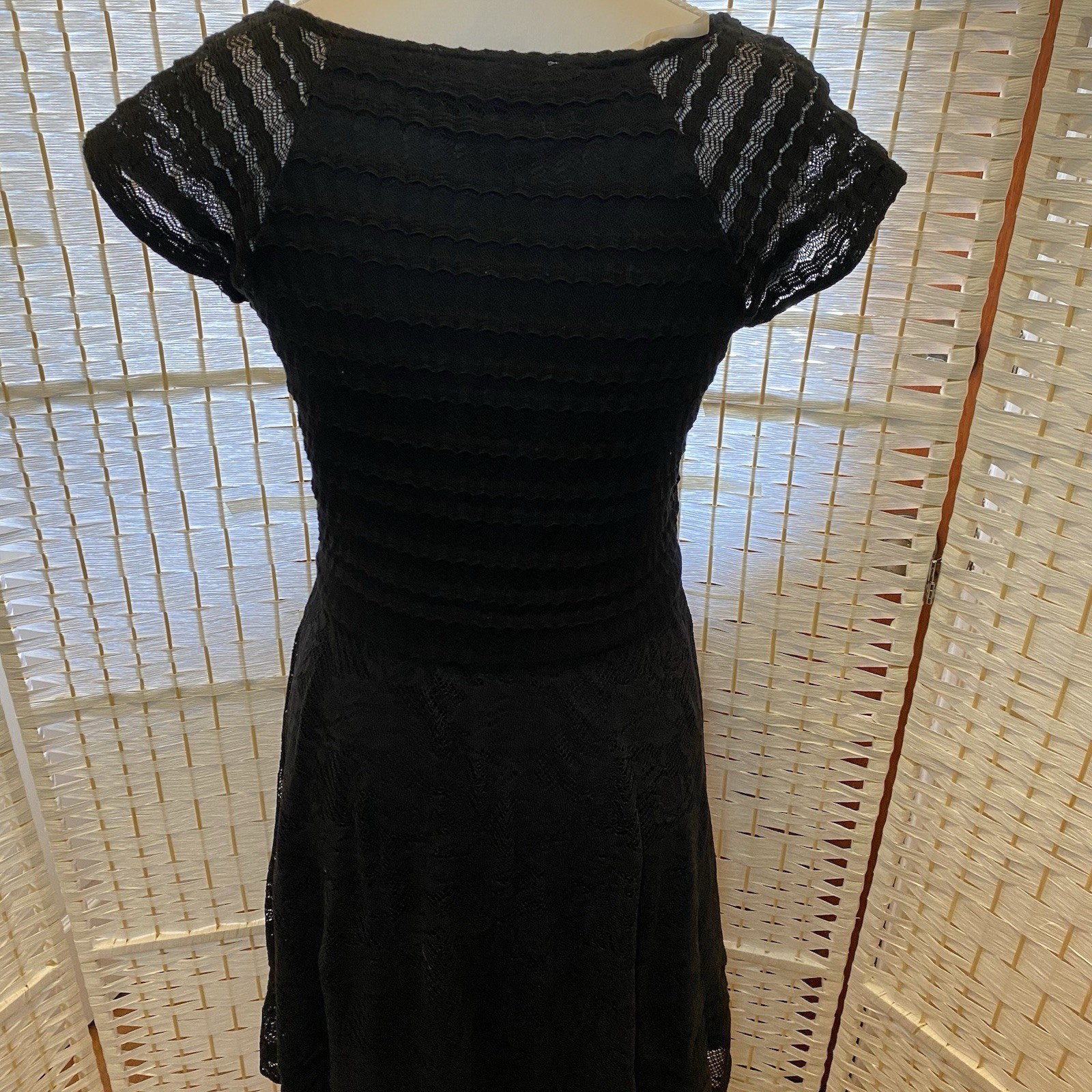 Black Floral Lace Dress By NY Collection size XS