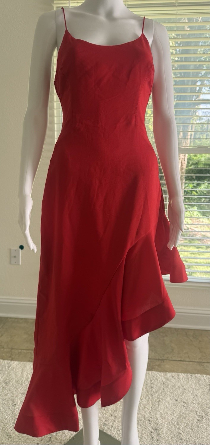 Keepsake the Label Aster Red Cut Out Midi Dress SizeM