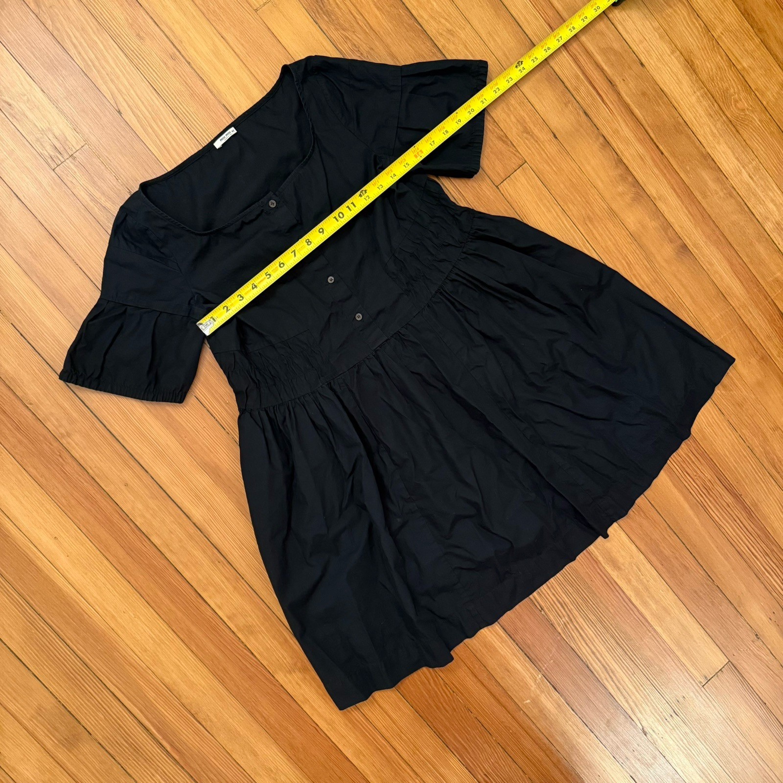 MIU MIU Black Dress Made In Italy Size 42 Cotton