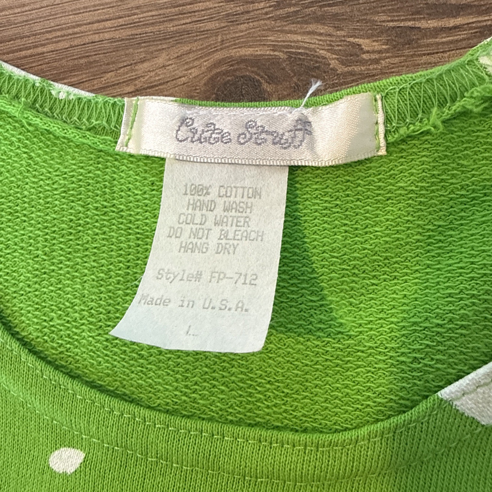 VTG Y2K Maxi Dress Cover Up Lime Green All Over Print Fish L USA Lime Green