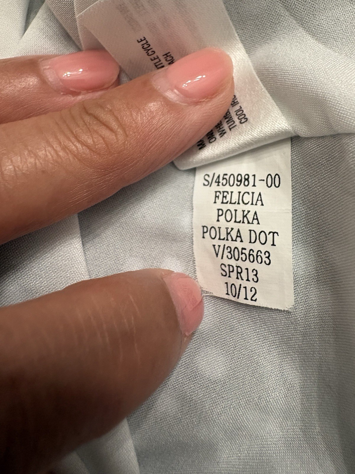 Gap Designed & Crafted Felicia Polka Dot Navy White Dress (450981) Women’s Small
