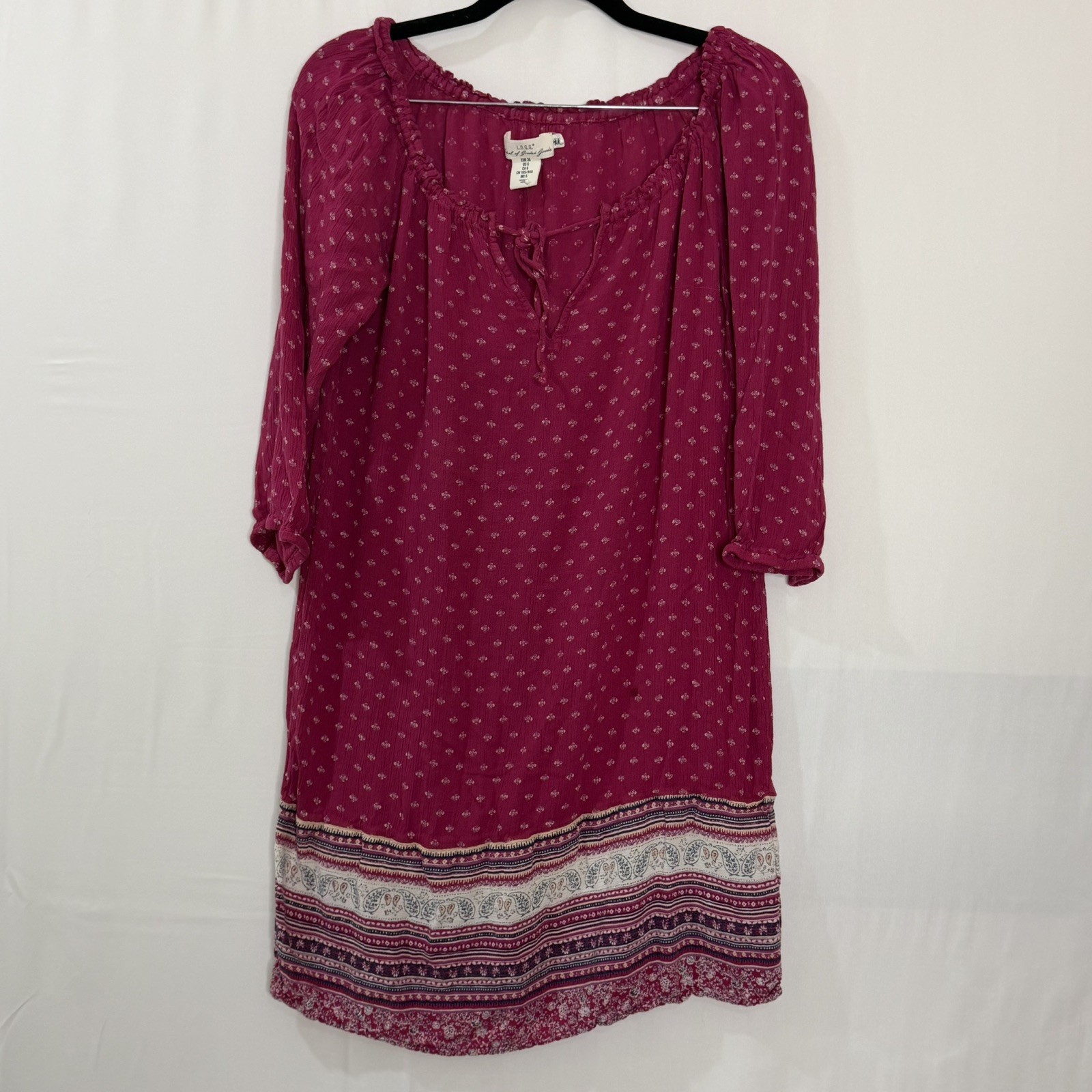 H&M Red with a Stunning Design Tie up the front Dress 14