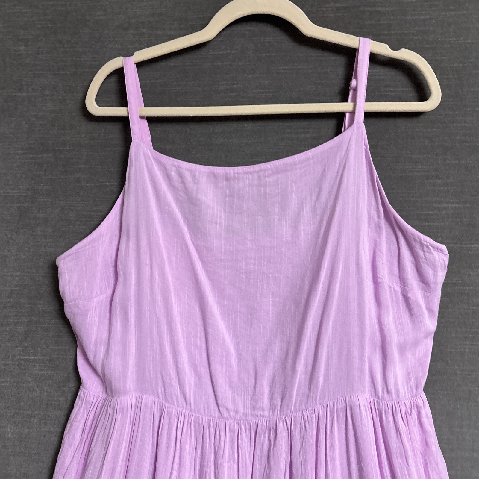 Old Navy Dress XL TALL Purple Maxi Tiered Sundress Summer Sleeveless Smocked