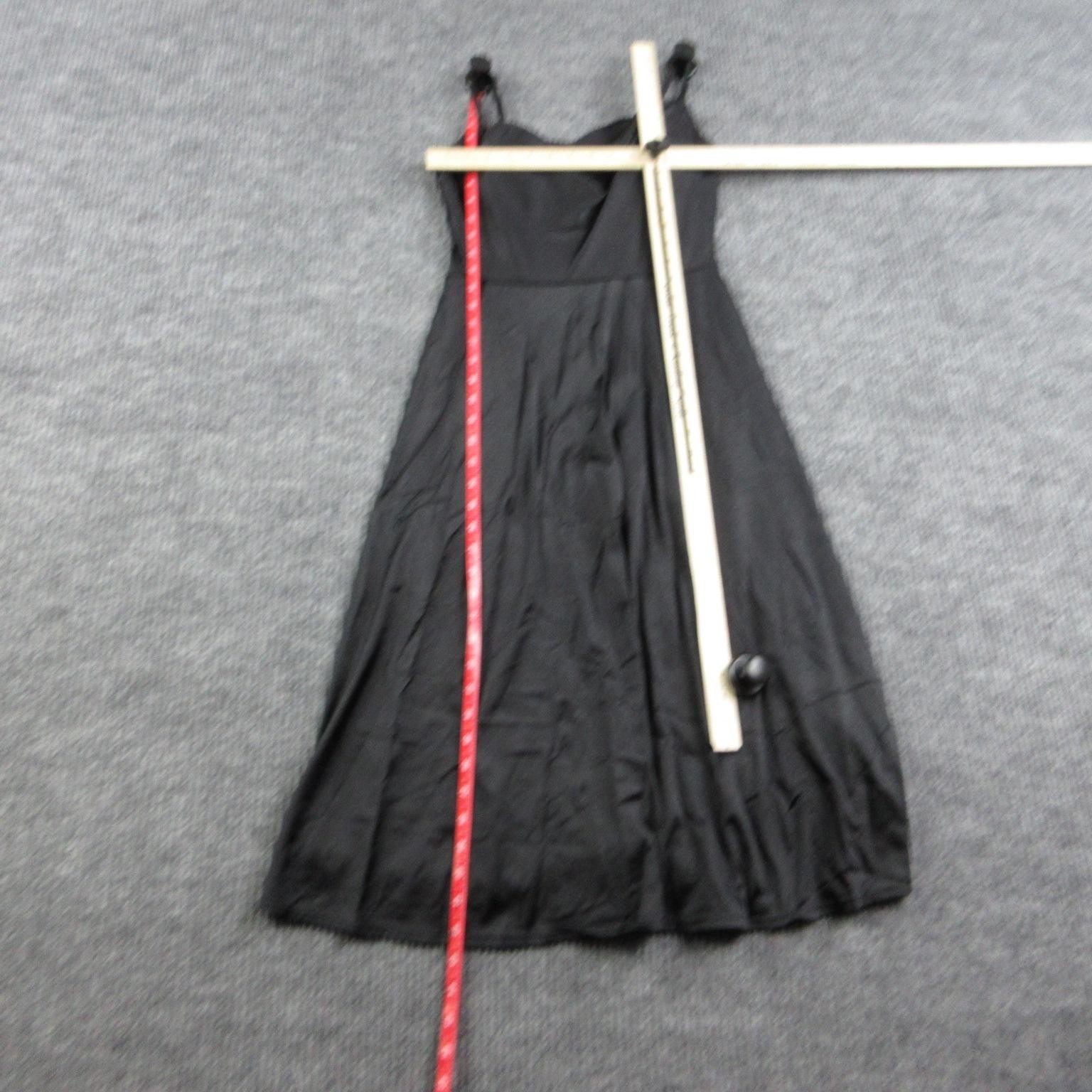Popilush Dress Womens M Black Maxi Sundress Cowl Neck Lined Strappy Jersey NWT