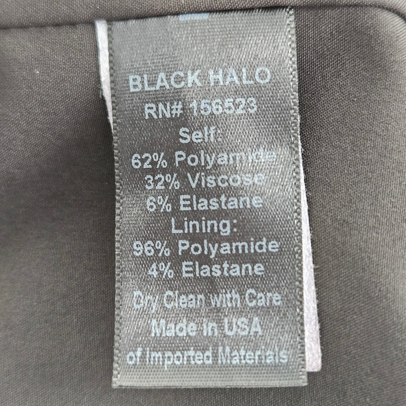 Black Halo Sheath Dress 16 Black NWOT Belted Midi Professional Minimal Cocktail