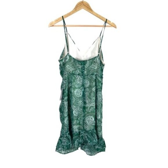 NSR Napean Sea Rd NWT Green Paisley Print Ruched Dress Size XL