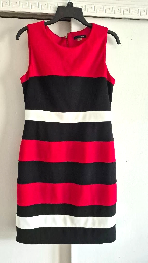Tommy Hilfiger Sleeveless Summer Dress in Red, White & Blue Stripe Size 10